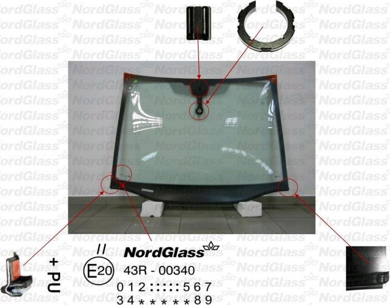 NordGlass 4043293 - Вітрове скло autocars.com.ua