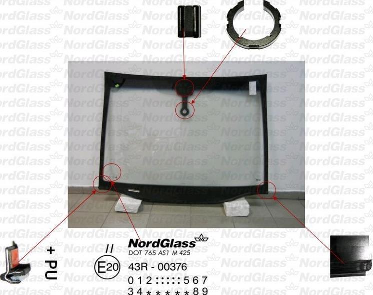 NordGlass 4043297 - Вітрове скло autocars.com.ua