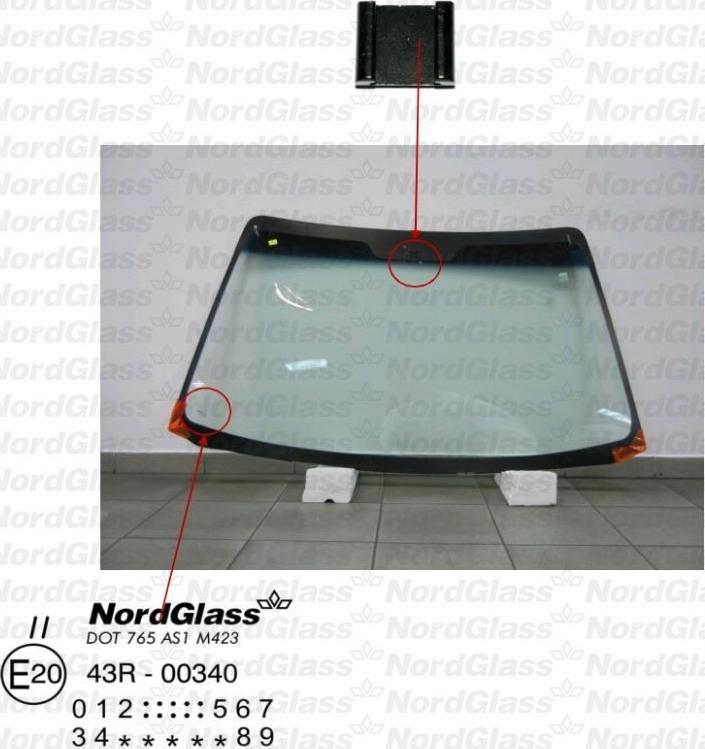 NordGlass 4043317 - Вітрове скло autocars.com.ua