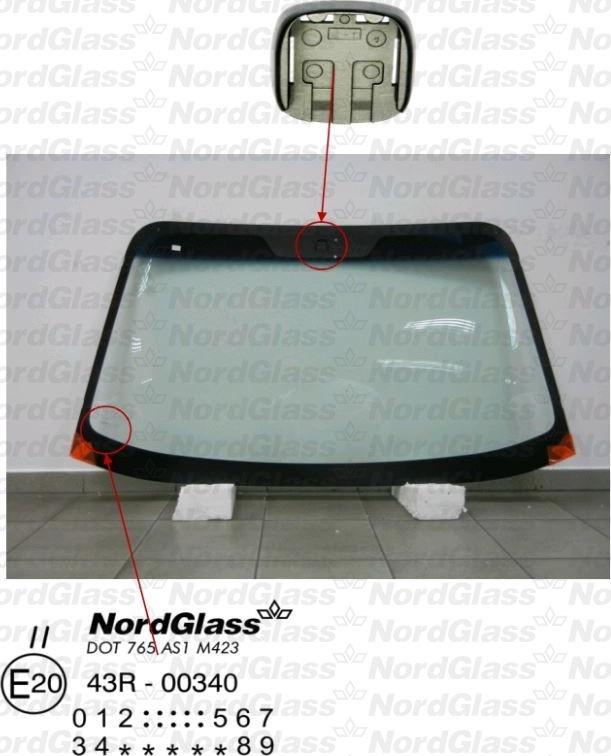 NordGlass 4043323 - Вітрове скло autocars.com.ua