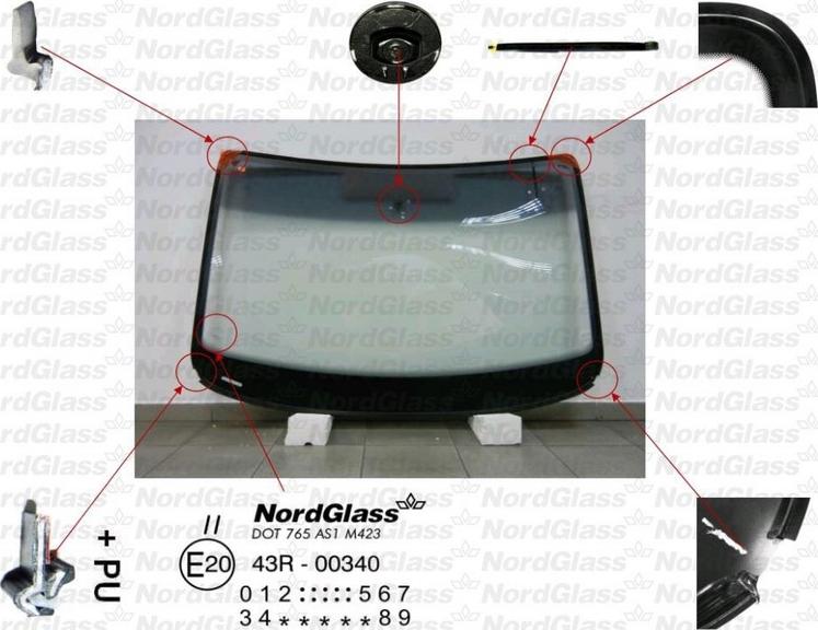 NordGlass 4043326 - Ветровое стекло avtokuzovplus.com.ua