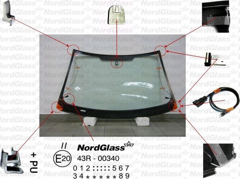 NordGlass 4043329 - Вітрове скло autocars.com.ua