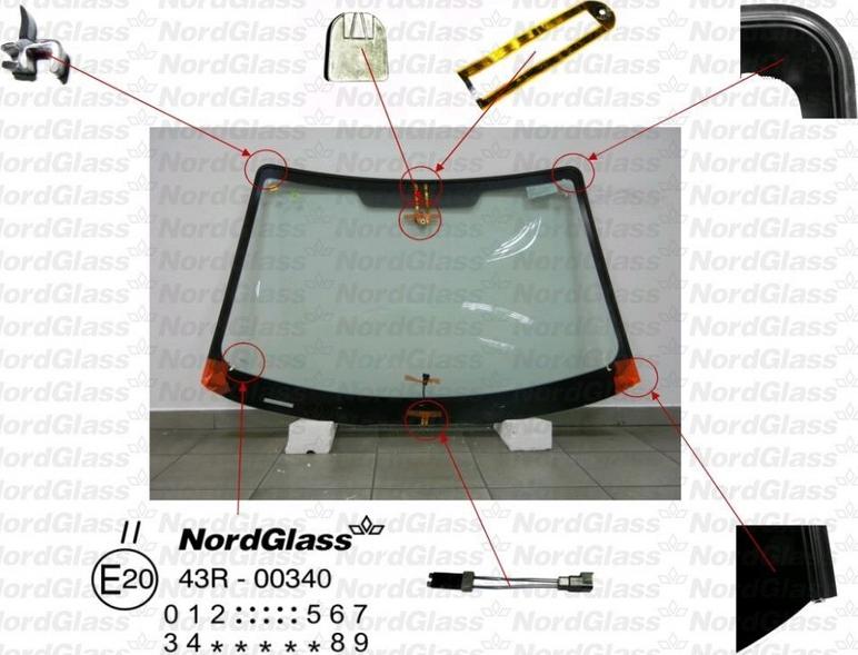 NordGlass 4043331 - Вітрове скло autocars.com.ua