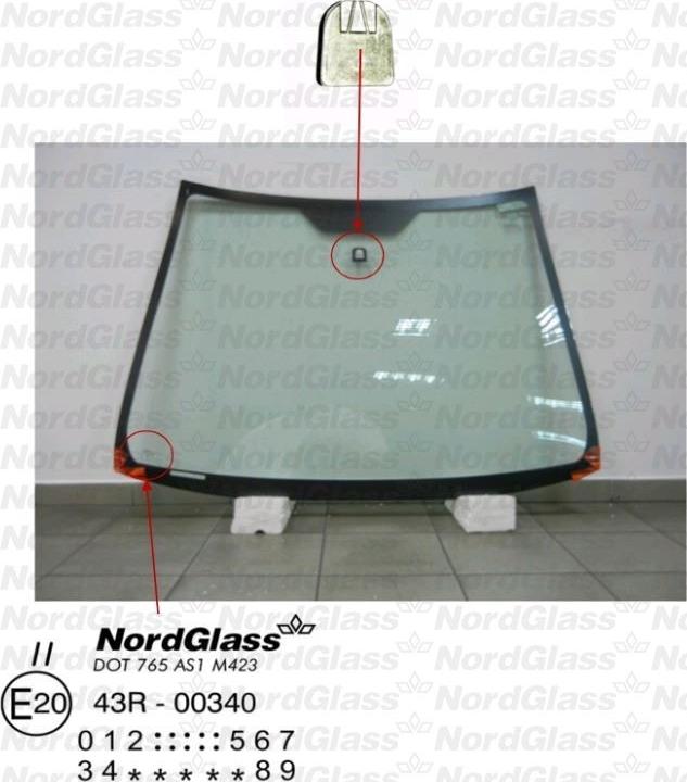 NordGlass 4043352 - Вітрове скло autocars.com.ua