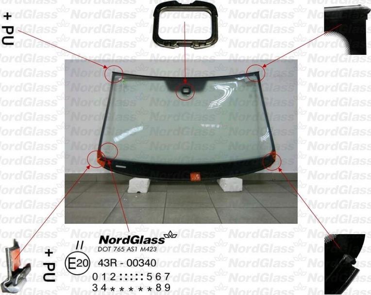 NordGlass 4043353 - Вітрове скло autocars.com.ua