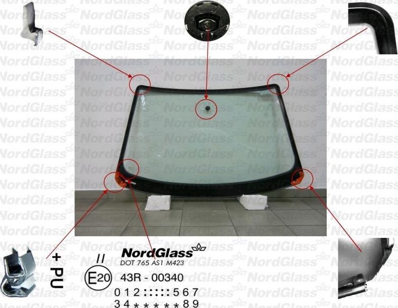 NordGlass 4043354 - Вітрове скло autocars.com.ua