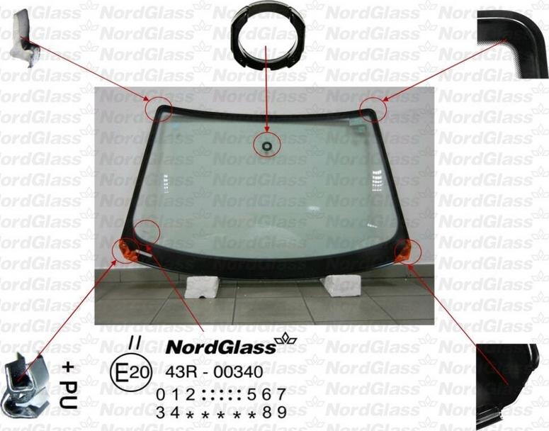 NordGlass 4043355 - Вітрове скло autocars.com.ua