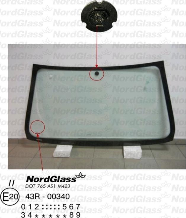 NordGlass 4043356 - Вітрове скло autocars.com.ua