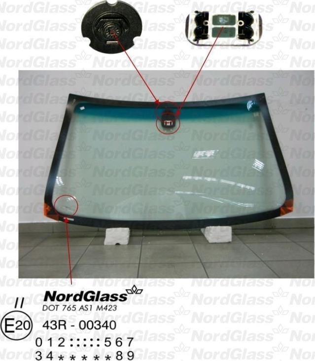 NordGlass 4043358 - Вітрове скло autocars.com.ua