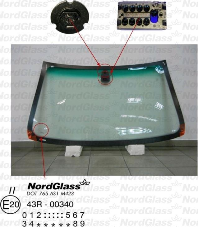 NordGlass 4043360 - Вітрове скло autocars.com.ua