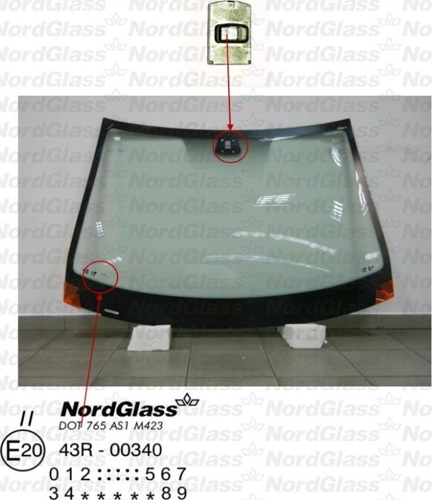 NordGlass 4043365 - Вітрове скло autocars.com.ua