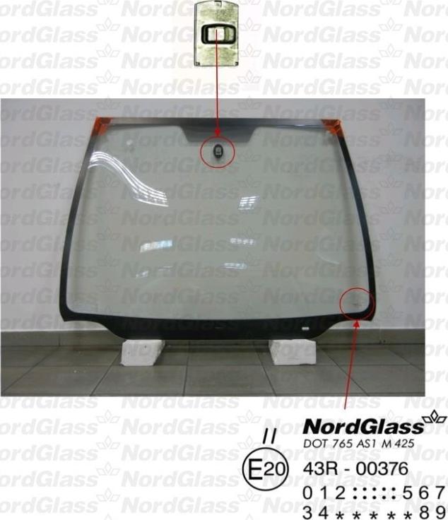 NordGlass 4043376 - Вітрове скло autocars.com.ua