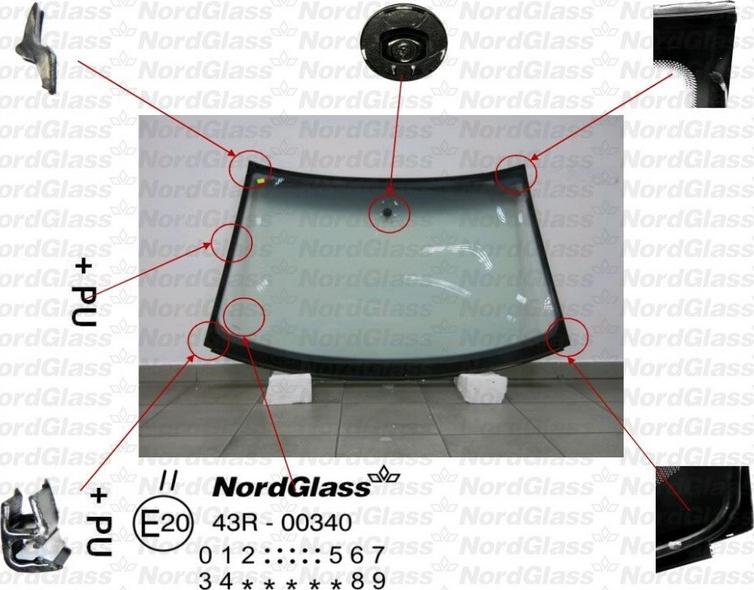 NordGlass 4043386 - Вітрове скло autocars.com.ua