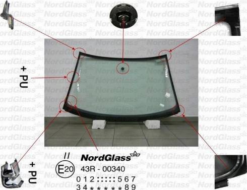 NordGlass 4043387 - Вітрове скло autocars.com.ua