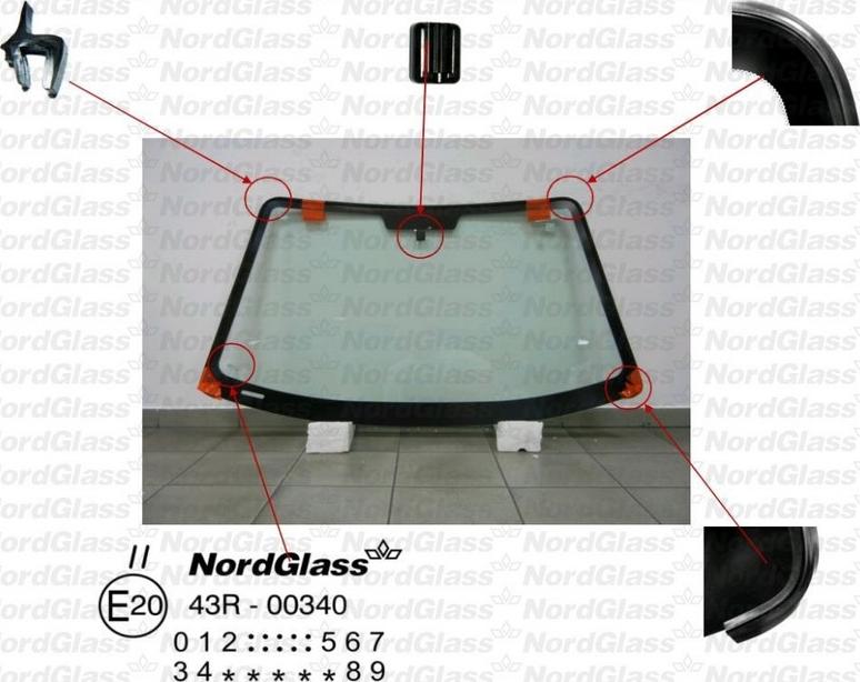 NordGlass 4043400 - Ветровое стекло avtokuzovplus.com.ua