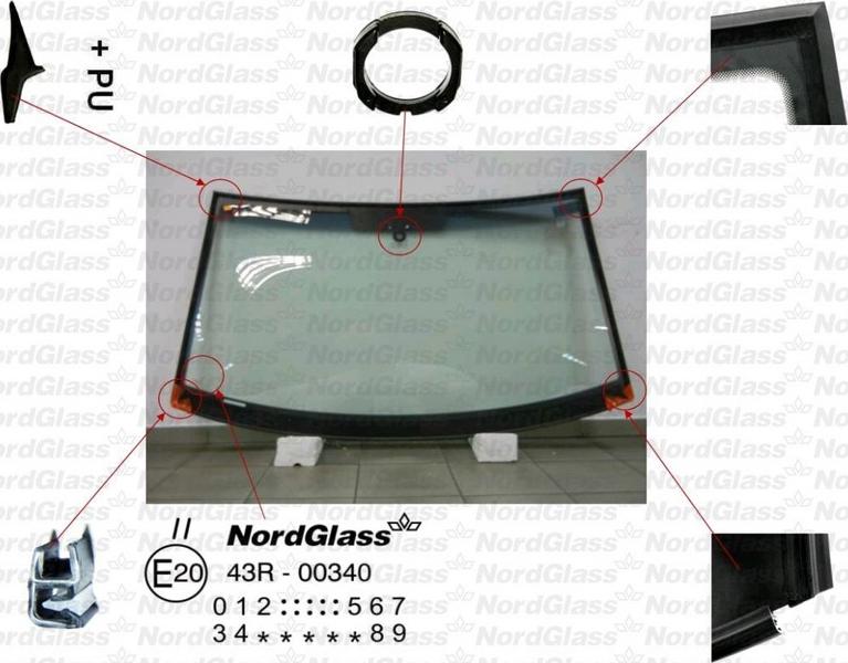 NordGlass 4043412 - Вітрове скло autocars.com.ua