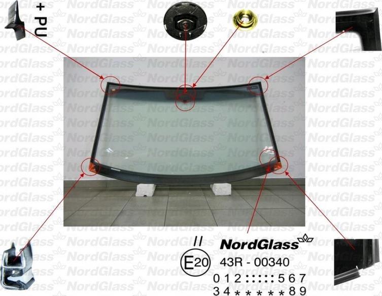 NordGlass 4043413 - Вітрове скло autocars.com.ua