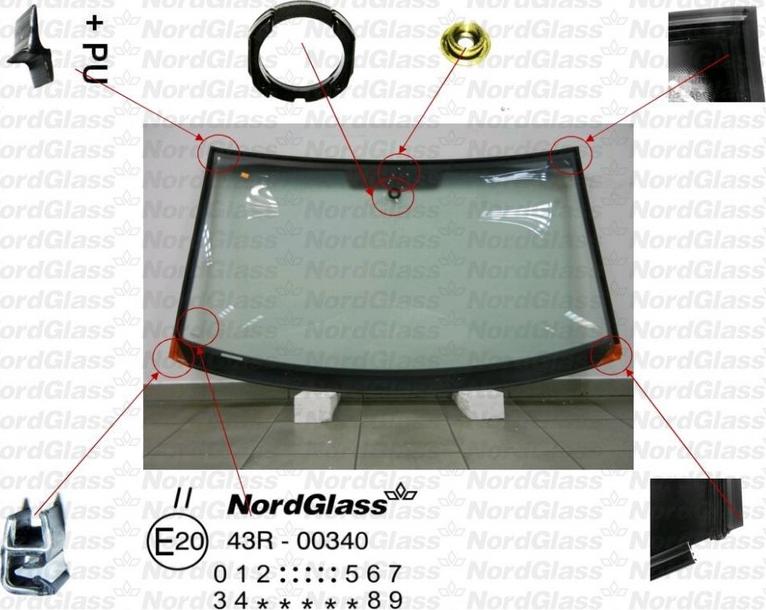 NordGlass 4043414 - Вітрове скло autocars.com.ua