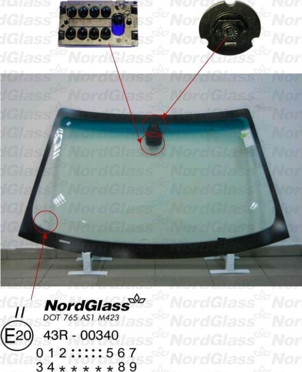 NordGlass 4043416 - Вітрове скло autocars.com.ua