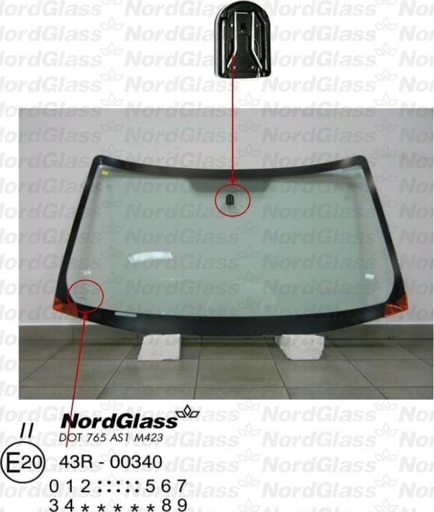 NordGlass 4043429 - Вітрове скло autocars.com.ua