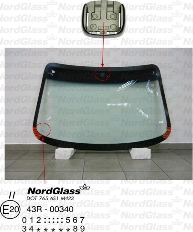 NordGlass 4043436 - Вітрове скло autocars.com.ua