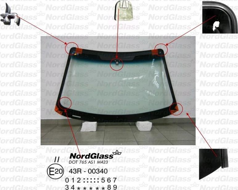 NordGlass 4043440 - Ветровое стекло avtokuzovplus.com.ua