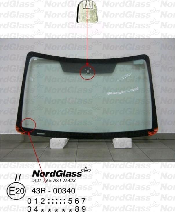NordGlass 4043443 - Вітрове скло autocars.com.ua