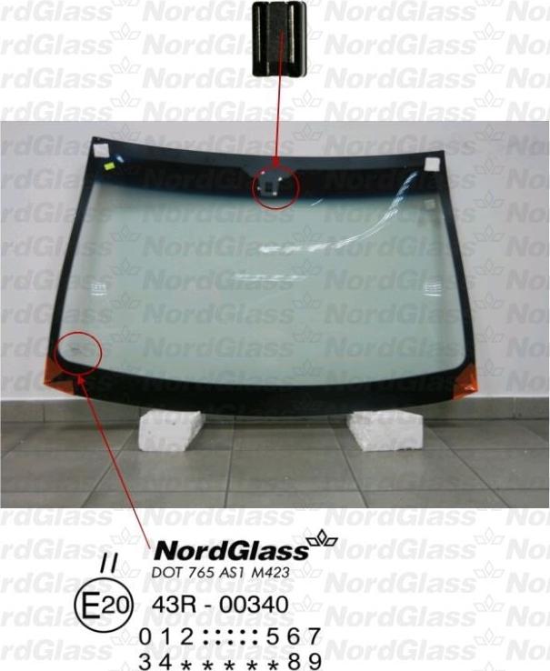 NordGlass 4043451 - Вітрове скло autocars.com.ua