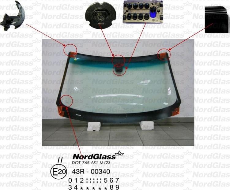 NordGlass 4043452 - Вітрове скло autocars.com.ua