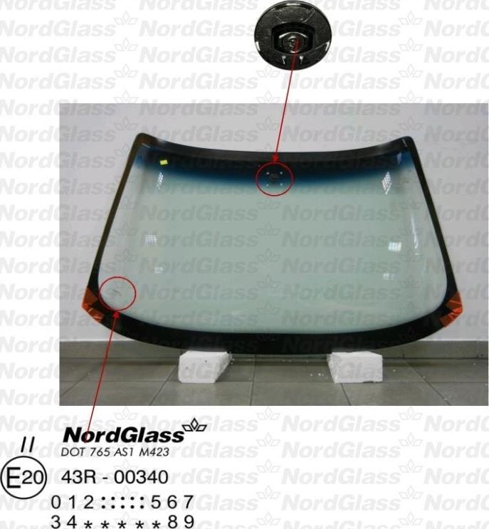 NordGlass 4043458 - Вітрове скло autocars.com.ua