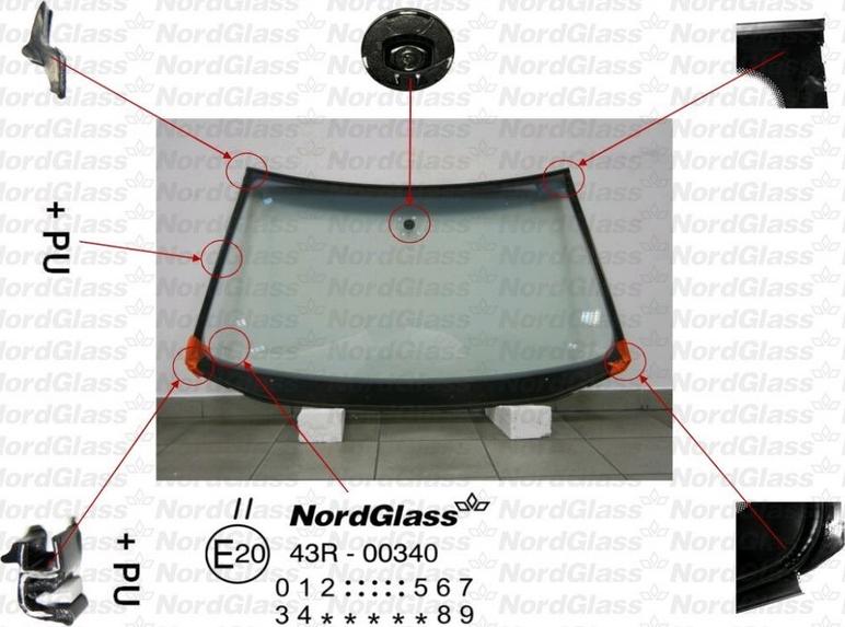 NordGlass 4043469 - Вітрове скло autocars.com.ua