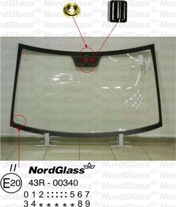 NordGlass 4043479 - Вітрове скло autocars.com.ua