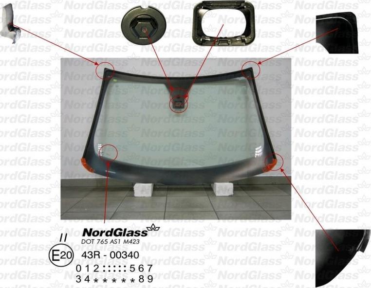 NordGlass 4043484 - Вітрове скло autocars.com.ua