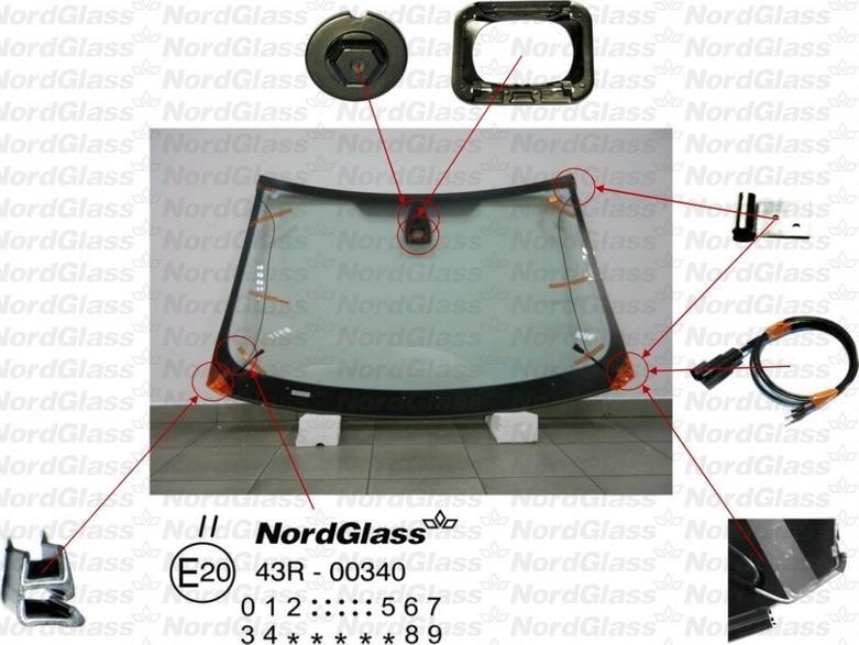 NordGlass 4043499 - Ветровое стекло avtokuzovplus.com.ua