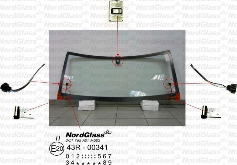 NordGlass 4043501 - Вітрове скло autocars.com.ua