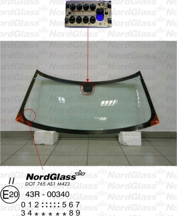 NordGlass 4043509 - Вітрове скло autocars.com.ua