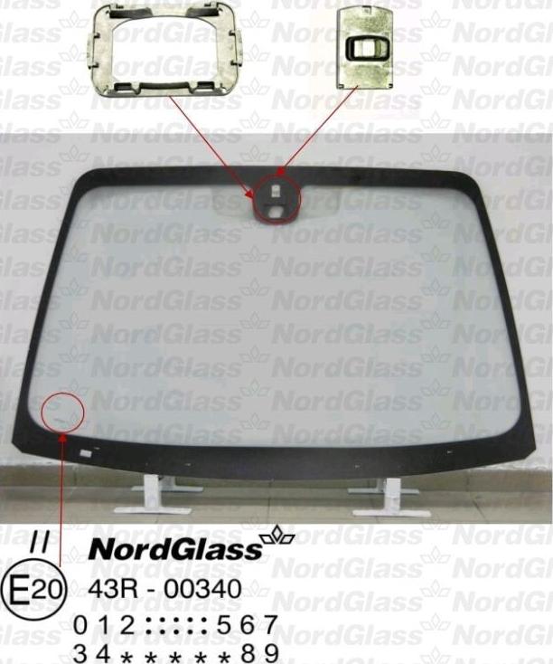 NordGlass 4043525 - Вітрове скло autocars.com.ua