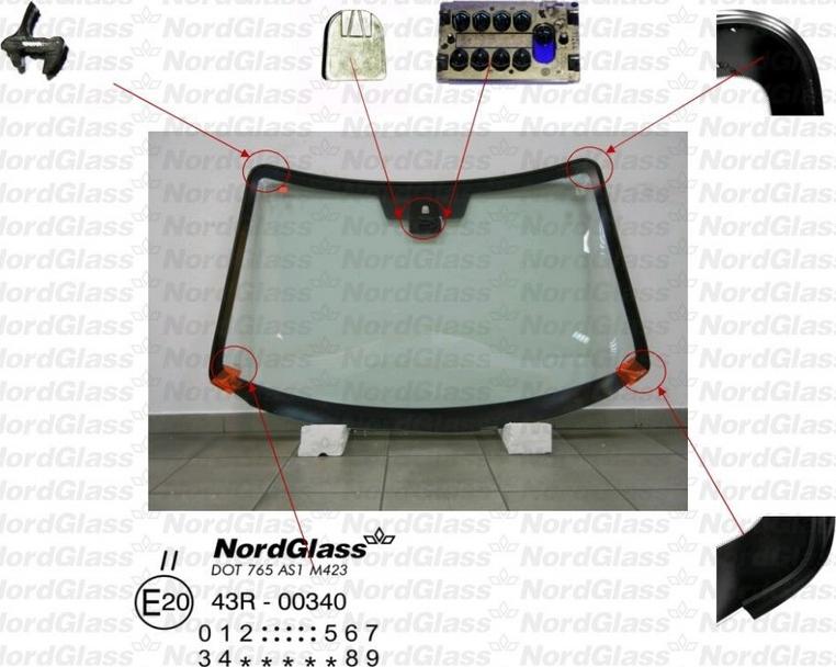 NordGlass 4043532 - Вітрове скло autocars.com.ua