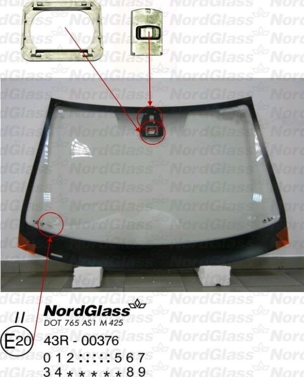 NordGlass 4043536 - Вітрове скло autocars.com.ua