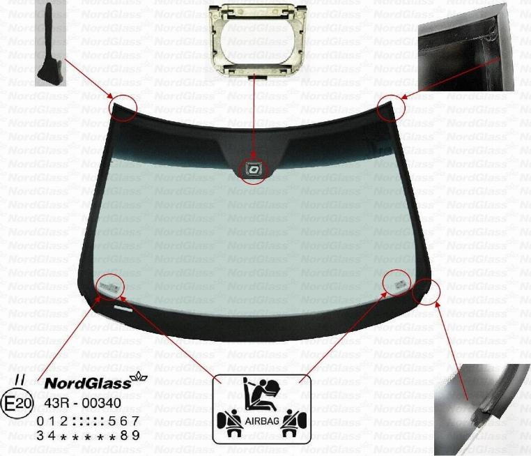 NordGlass 4043544 - Вітрове скло autocars.com.ua