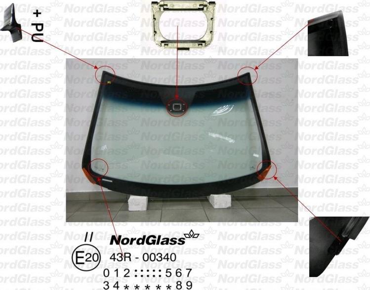 NordGlass 4043546 - Вітрове скло autocars.com.ua