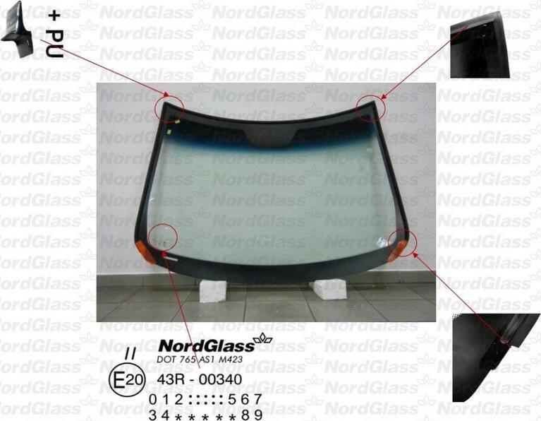 NordGlass 4043547 - Вітрове скло autocars.com.ua