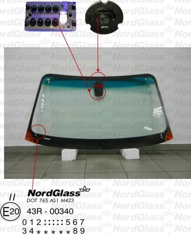 NordGlass 4043550 - Вітрове скло autocars.com.ua