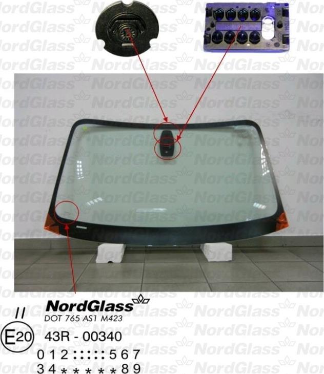NordGlass 4043552 - Ветровое стекло avtokuzovplus.com.ua