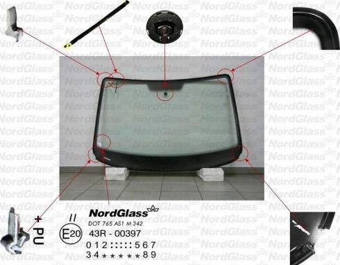 NordGlass 4043562 - Вітрове скло autocars.com.ua