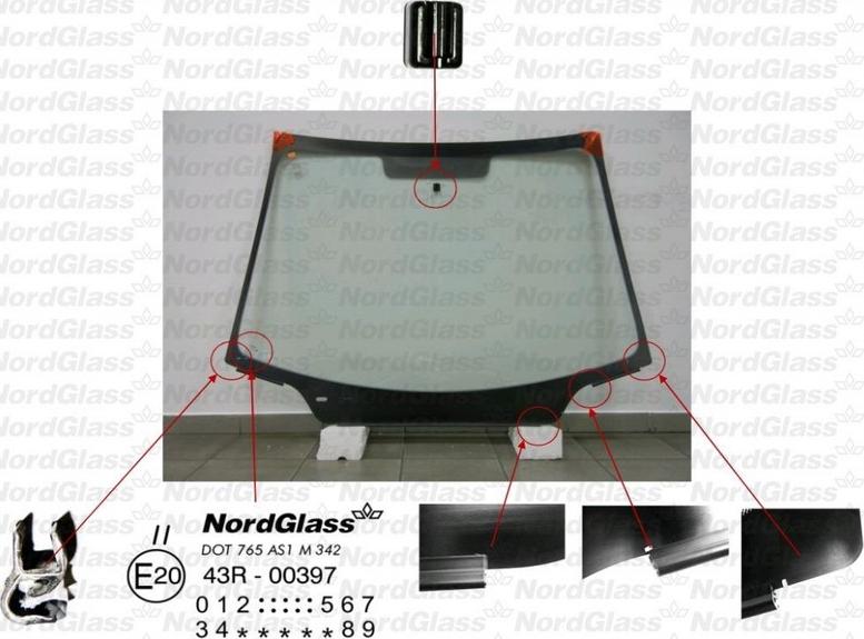 NordGlass 4043575 - Ветровое стекло avtokuzovplus.com.ua