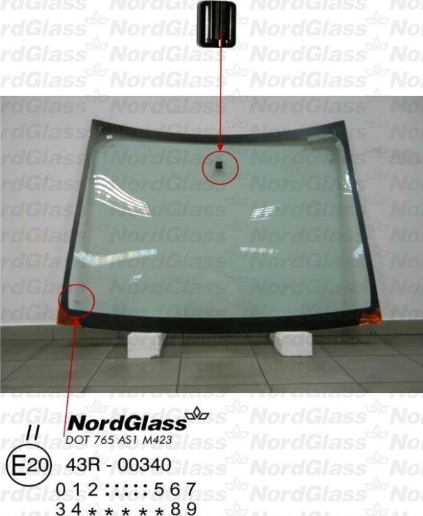 NordGlass 4043578 - Ветровое стекло avtokuzovplus.com.ua