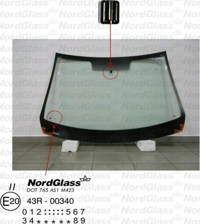 NordGlass 4043582 - Вітрове скло autocars.com.ua