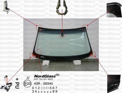 NordGlass 4043586 - Вітрове скло autocars.com.ua