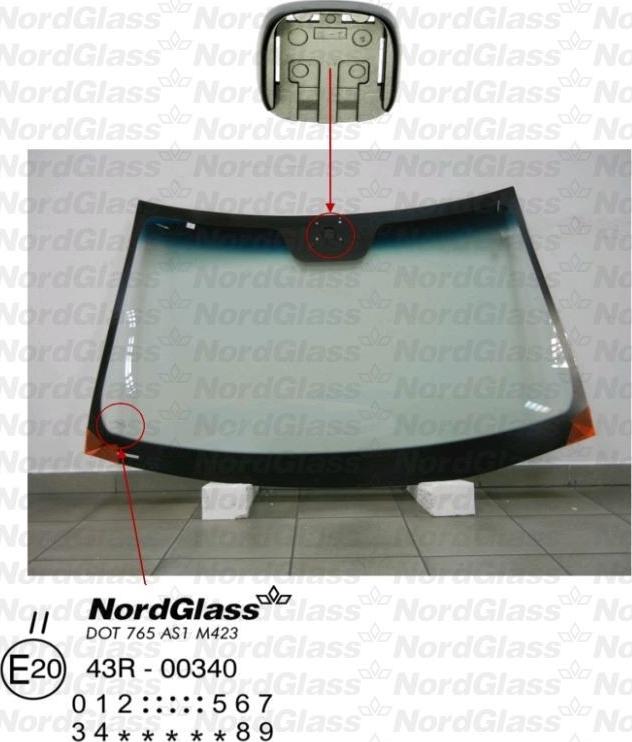 NordGlass 4043593 - Ветровое стекло avtokuzovplus.com.ua